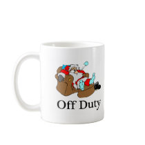 Off Duty (Sleeping Santa) mugs