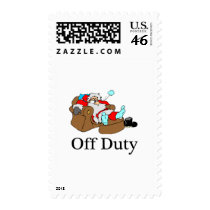 Off Duty (Sleeping Santa) Postage Stamp