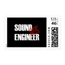 OFF DUTY SOUND ENGINEER DARK POSTAGE STAMP