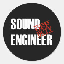 OFF DUTY SOUND ENGINEER DARK STICKER