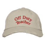Off Duty Teacher Cap Embroidered Baseball Caps