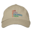 Off Duty Teachers Cap by SRF embroidered hats