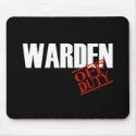 OFF DUTY WARDEN DARK mousepads by NotWorking OFF DUTY WARDEN DARK mousepads