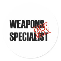 OFF DUTY WEAPONS SPECIALIST LIGHT stickers by NotWorking OFF DUTY WEAPONS SPECIALIST LIGHT stickers