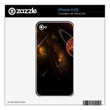 Off in Space Decal For iPhone 4