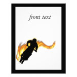 Off Road Dirt Bike with Flames Custom Invites