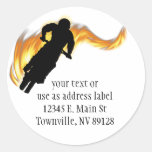 Off Road Dirt Bike with Flames Stickers