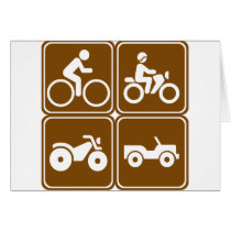 Off-Road Highway Signs (Collection) Greeting Cards