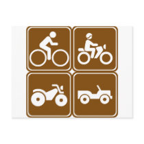 Off-Road Highway Signs (Collection) Postcard