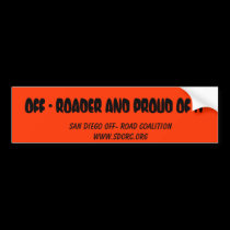 OFF-ROADER Bumper Sticker bumper stickers by janmae OFF-ROADER Bumper Sticker bumper stickers
