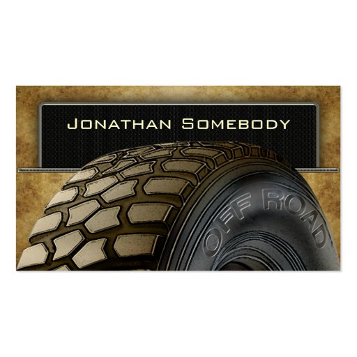 Off Roaders Tyre Business Card Template 14 (front side)