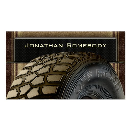 Off Roaders Tyre Business Card Template 15 (front side)