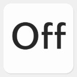 "Off" Setting Labels Stickers