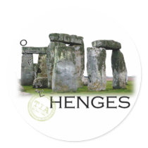 Off the Henges Round Sticker