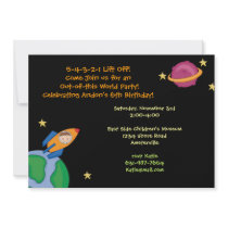 Off To Mars Invitation