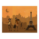 off to shop in Paris Postcard