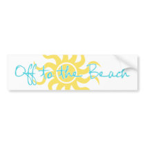 Off to the Beach bumper stickers by Beachwalker Off to the Beach bumper stickers