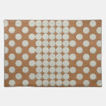 Off White Polka Dots on Tan Leather Texture placemats