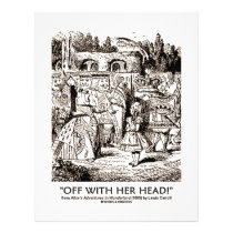 Off With Her Head Wonderland Alice Queen Quote letterhead