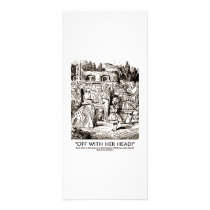 Off With Her Head Wonderland Alice Queen Quote rack cards