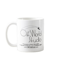 Off World Studio white mug