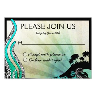 Offbeat Island Destination Wedding RSVP Card