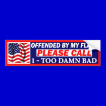Offended By My Flag? bumper stickers
