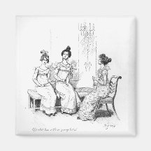 Offended two or three young ladies fridge magnet