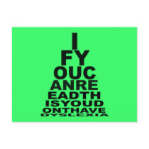 Offensive dyslexic postcards