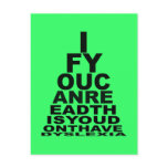 Offensive dyslexic postcards