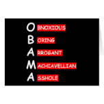 Offensive,insulting anti Obama cards