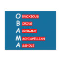 Offensive,insulting anti Obama postcards