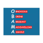Offensive,insulting anti Obama Post Card