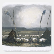 Offering of the Mandan Indians, plate 14 from Volu Sticker