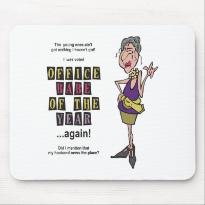Office Babe of the Year Mousepad by vogelcreative