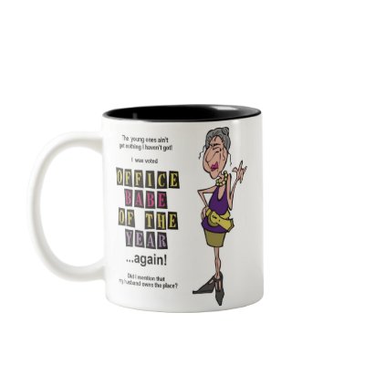 Office Babe of the Year Mug by vogelcreative