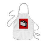 Office Briefcase or Travel Suitcase. Sketch. Red Apron