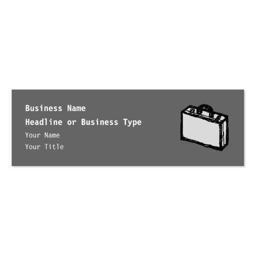 Office Briefcase or Travellers Suitcase. Sketch. Business Card Template (front side)