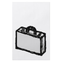 Office Briefcase or Travellers Suitcase. Sketch. Full Color Flyer