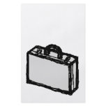 Office Briefcase or Travellers Suitcase. Sketch. flyers