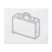 Office Briefcase or Travellers Suitcase. Sketch. Flyer