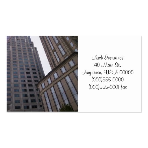 Office Buildings Business Cards (front side)