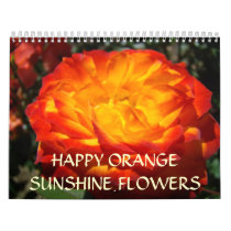 OFFICE CALENDAR GIFTS Happy Orange Sunshine Flower