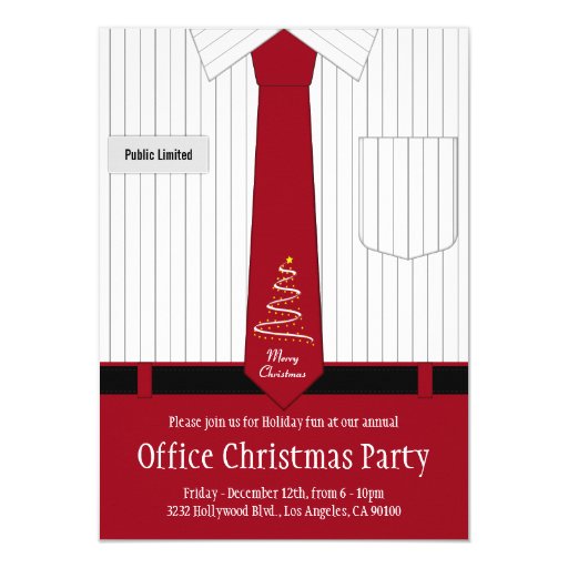 Office Christmas Party Invitations 4.5" X 6.25" Invitation Card | Zazzle