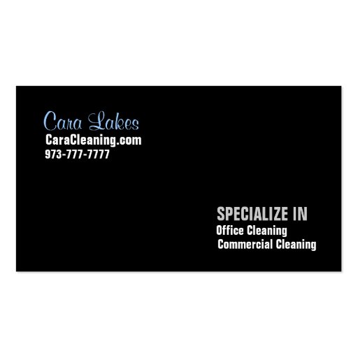 Office Cleaning Business cards (back side)