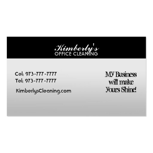 office cleaning business cards (back side)