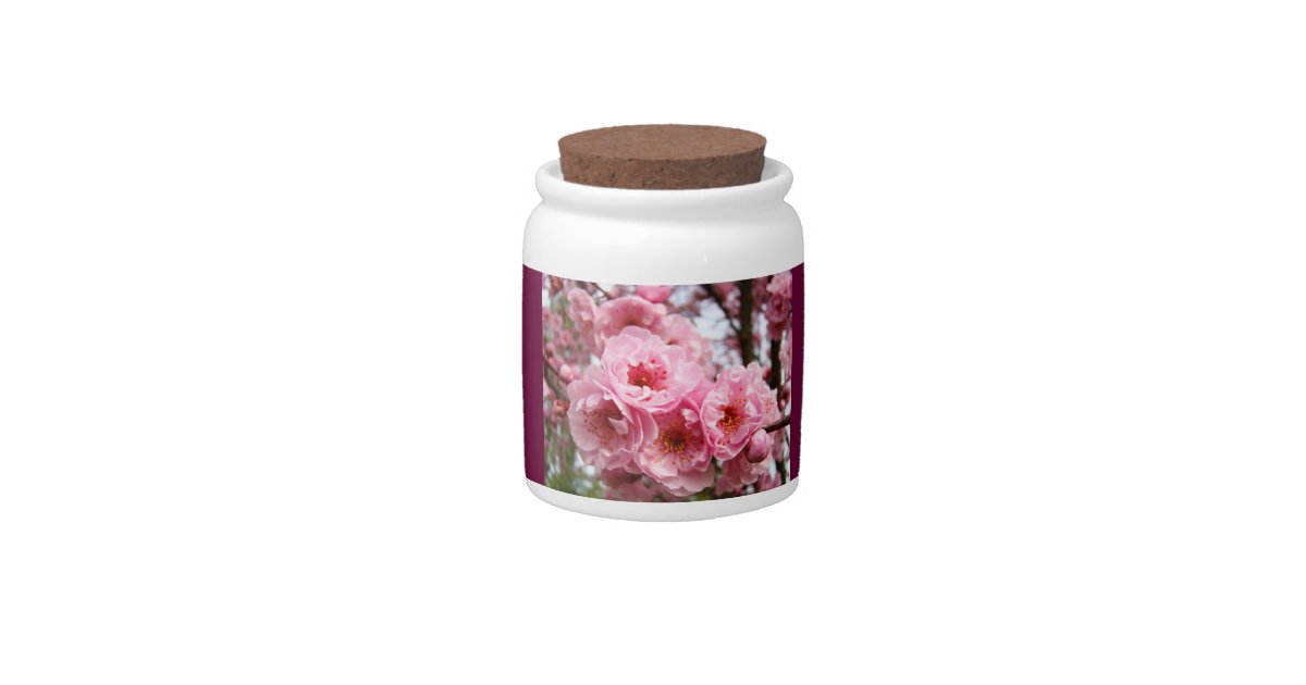 Office Coffee Donation Jar Blossoms Flowers Candy Dishes Zazzle