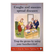 Office, Coughs and Sneezes spread diseases posters