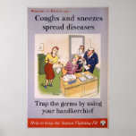 Office, Coughs and Sneezes spread diseases posters