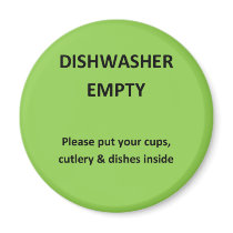 Office Dishwasher Notices Fridge Magnet